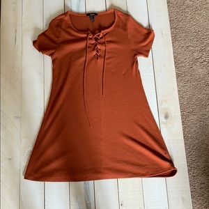 Burnt orange short sleeve dress